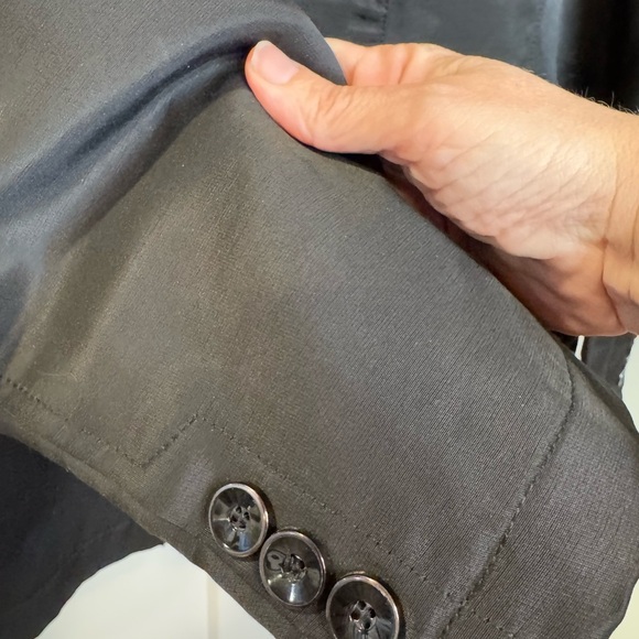 Barabas Jacket Men’s Suit Coat Blazer Size XL Black w Blue - Picture 2 of 13